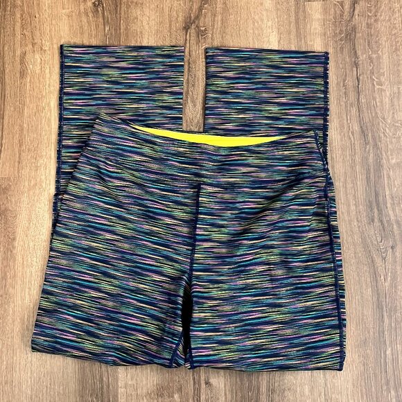 Land’s End Active Yoga Pants Space Dye Navy Sz L (14/16) - Picture 1 of 10